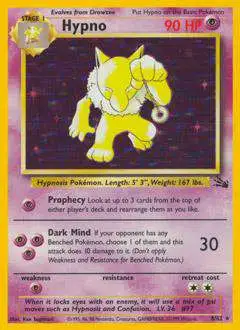 Pokemon Fossil Holo Rare Hypno #8 [Near Mint]