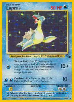 Pokemon Fossil Holo Rare Lapras #10