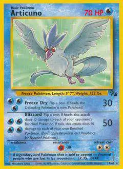 Pokemon Fossil Rare Articuno #17 [Heavily Played]