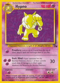 Pokemon Fossil Rare Hypno #23 [Lightly Played]