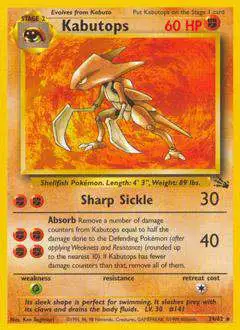 Pokemon Fossil Rare Kabutops #24