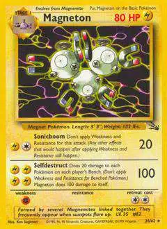 Pokemon Fossil Rare Magneton #26