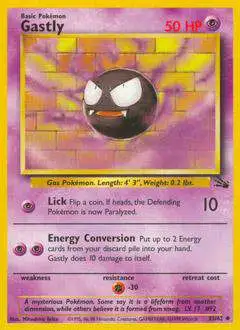 Pokemon Fossil Uncommon Gastly #33
