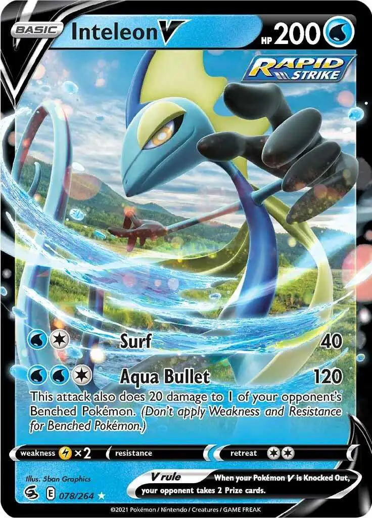 Pokemon Trading Card Game Sword & Shield Fusion Strike Ultra Rare Inteleon V #78