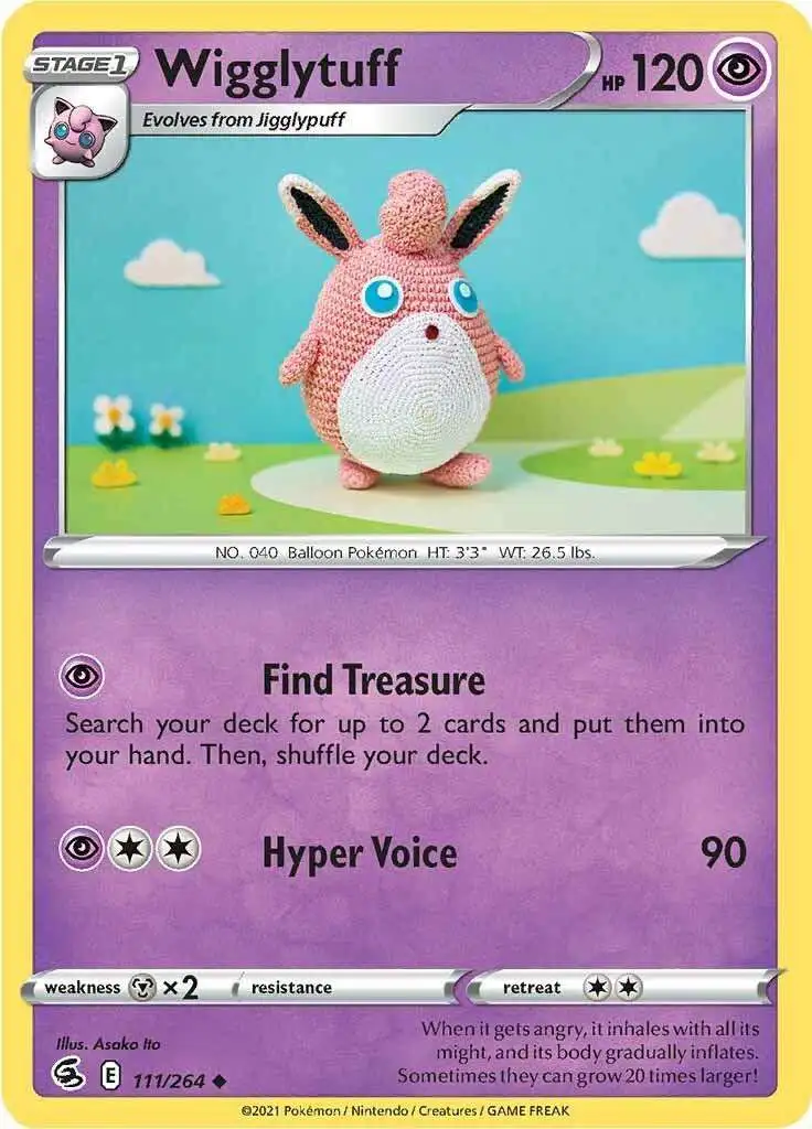 Pokemon Trading Card Game Sword & Shield Fusion Strike Uncommon Wigglytuff  #111