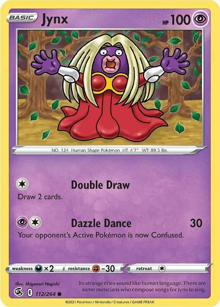 Pokemon Trading Card Game Sword & Shield Fusion Strike Common Jynx #112