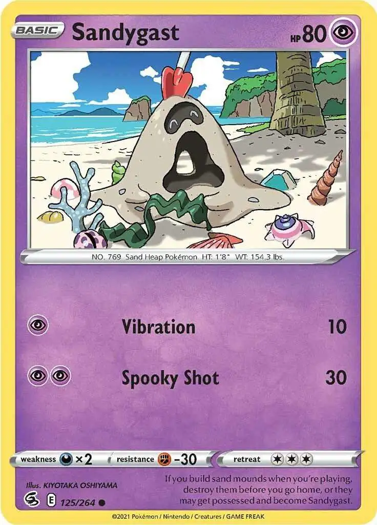 Pokemon Trading Card Game Sword & Shield Fusion Strike Common Sandygast #125