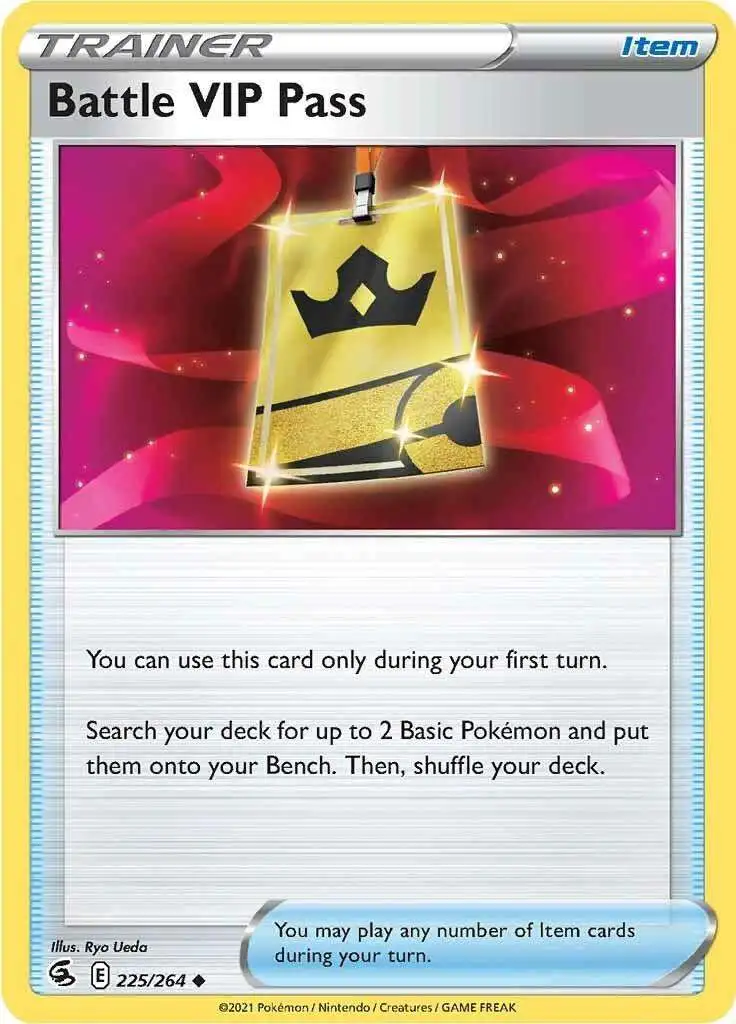 Pokemon Trading Card Game Sword & Shield Fusion Strike Uncommon Battle VIP Pass #225