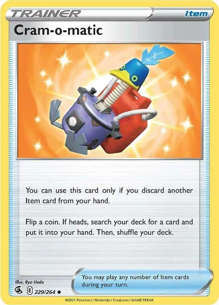 Pokemon Trading Card Game Sword & Shield Fusion Strike Uncommon Cram-o-matic #229