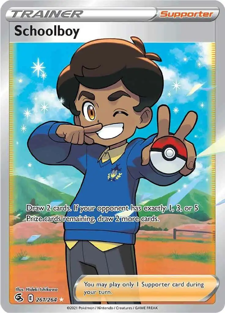 Pokemon Trading Card Game Sword & Shield Fusion Strike Ultra Rare Schoolboy #261 [Full Art]
