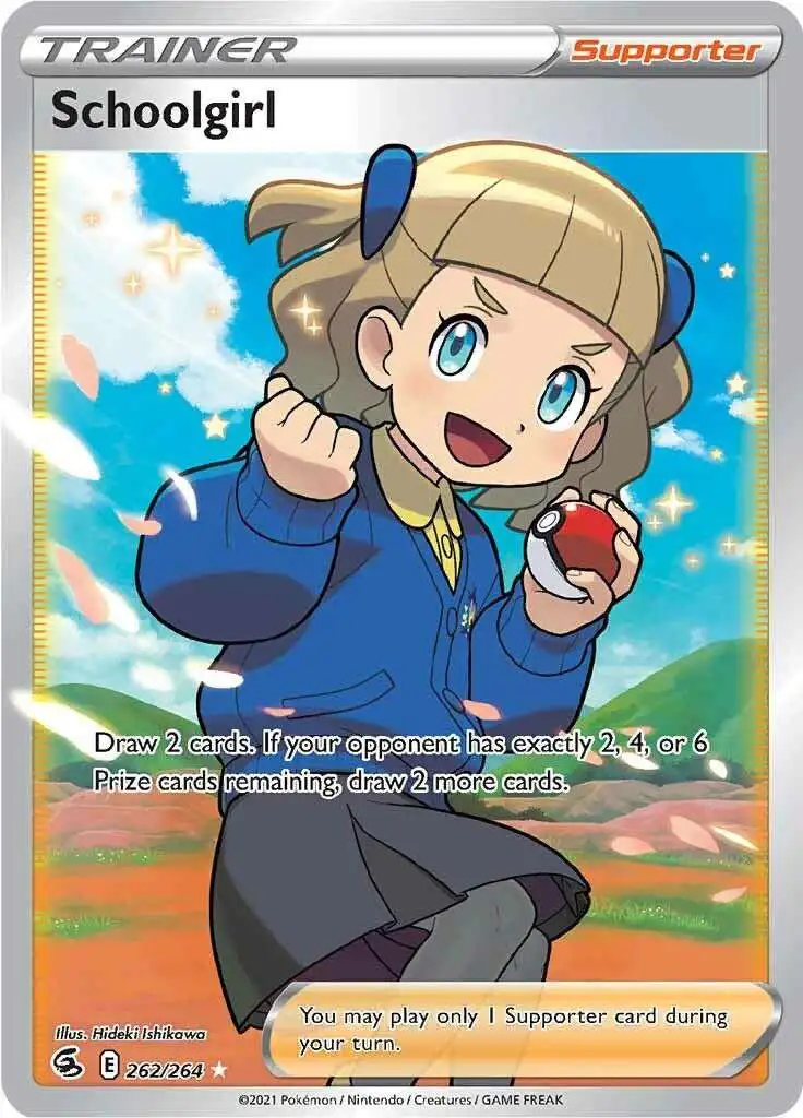 Pokemon Trading Card Game Sword & Shield Fusion Strike Ultra Rare Schoolgirl #262 [Full Art]
