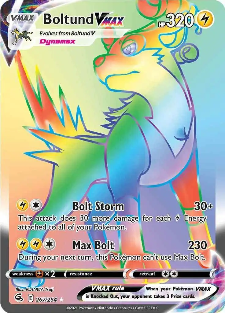 rare cards fusion strike Pokemon Trading Card Game Sword Shield Single Card Secret Boltund VMAX 267 These cards are freshly removed from packs Mew VMAX - Fusion Strike