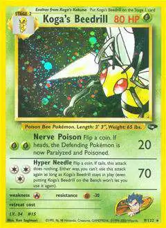 Pokemon Gym Challenge Holo Rare Koga's Beedrill #9 [Lightly Played]