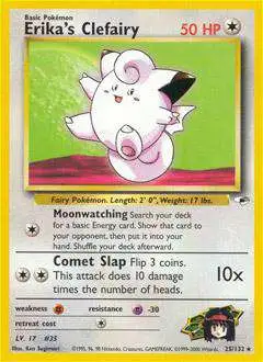 Pokemon Trading Card Game Gym Heroes Rare Erika's Clefairy #25 [Lightly Played]