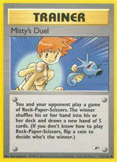 Pokemon Trading Card Game Gym Heroes Common Misty's Duel #123