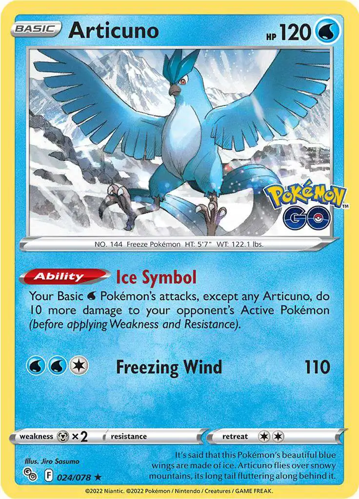 Trading Card Game Pokemon GO Rare Holo Articuno #24