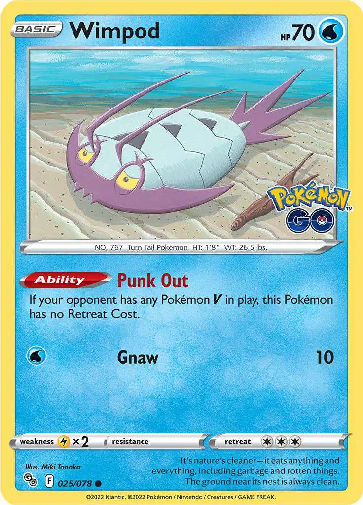 Trading Card Game Pokemon GO Common Wimpod #25