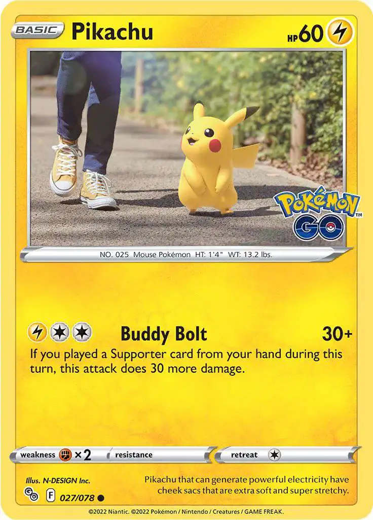 Trading Card Game Pokemon GO Common Pikachu #27