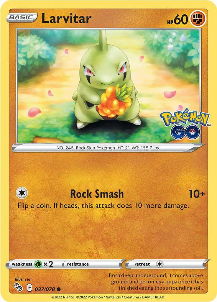 Trading Card Game Pokemon GO Common Larvitar #37