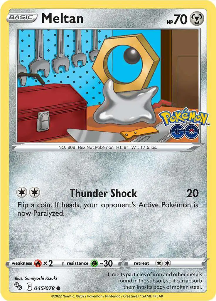 Trading Card Game Pokemon GO Common Meltan #45
