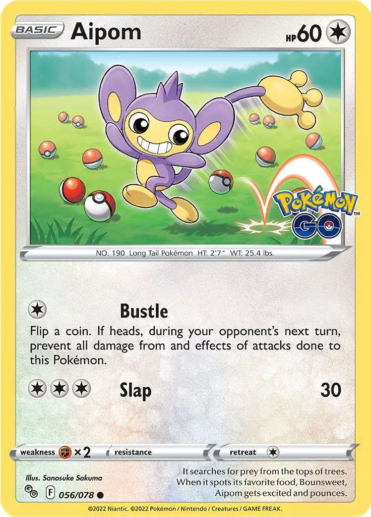Trading Card Game Pokemon GO Common Aipom #56