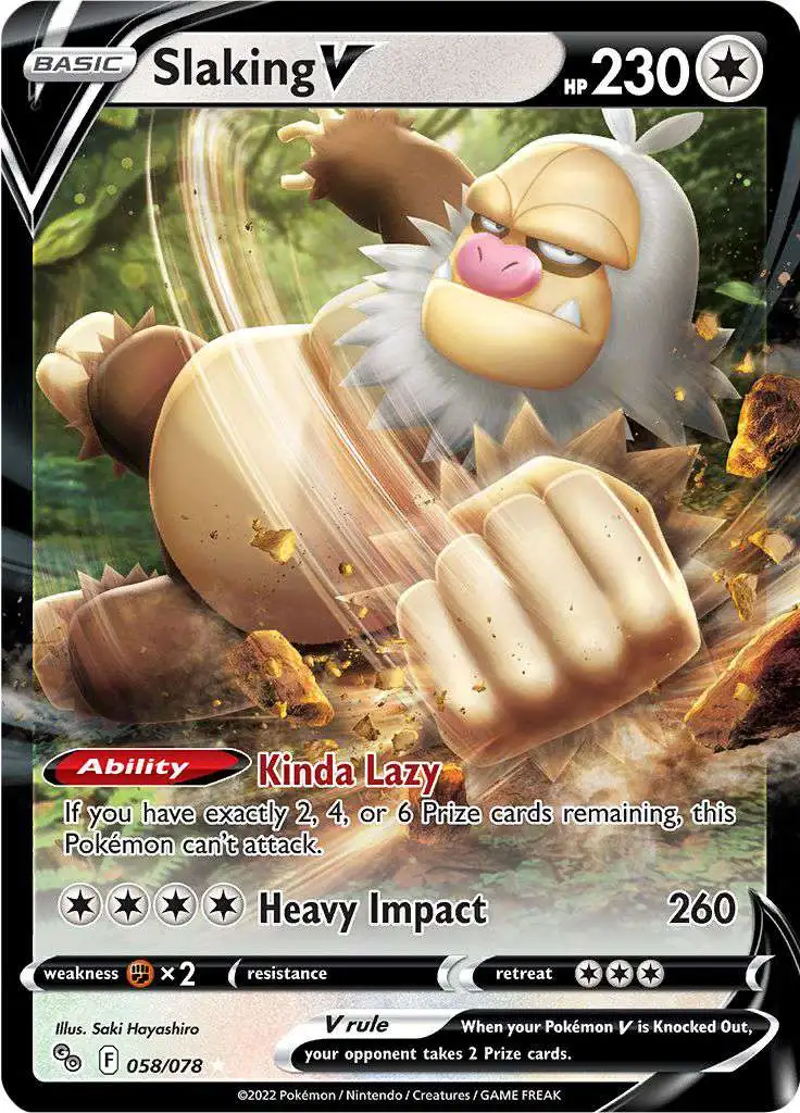 Trading Card Game Pokemon GO Ultra Rare Slaking V #58