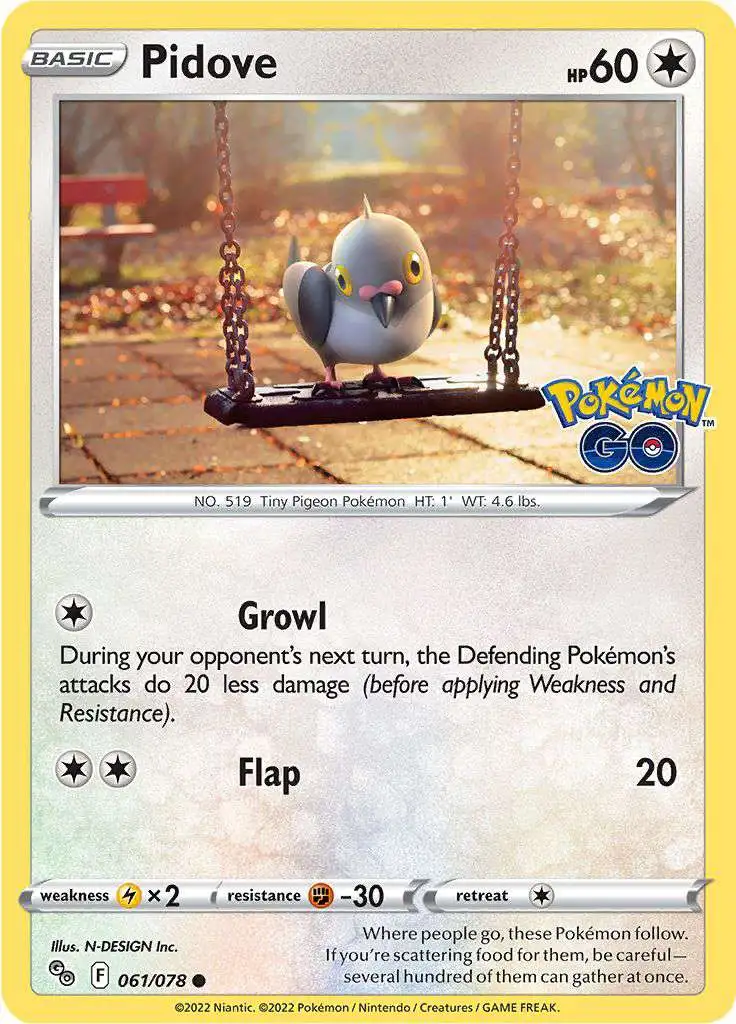 Trading Card Game Pokemon GO Common Pidove #61