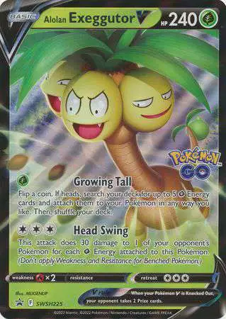 Pokemon Sword Shield Pokemon Go Single Card Promo Alolan Exeggutor V 225 Toywiz