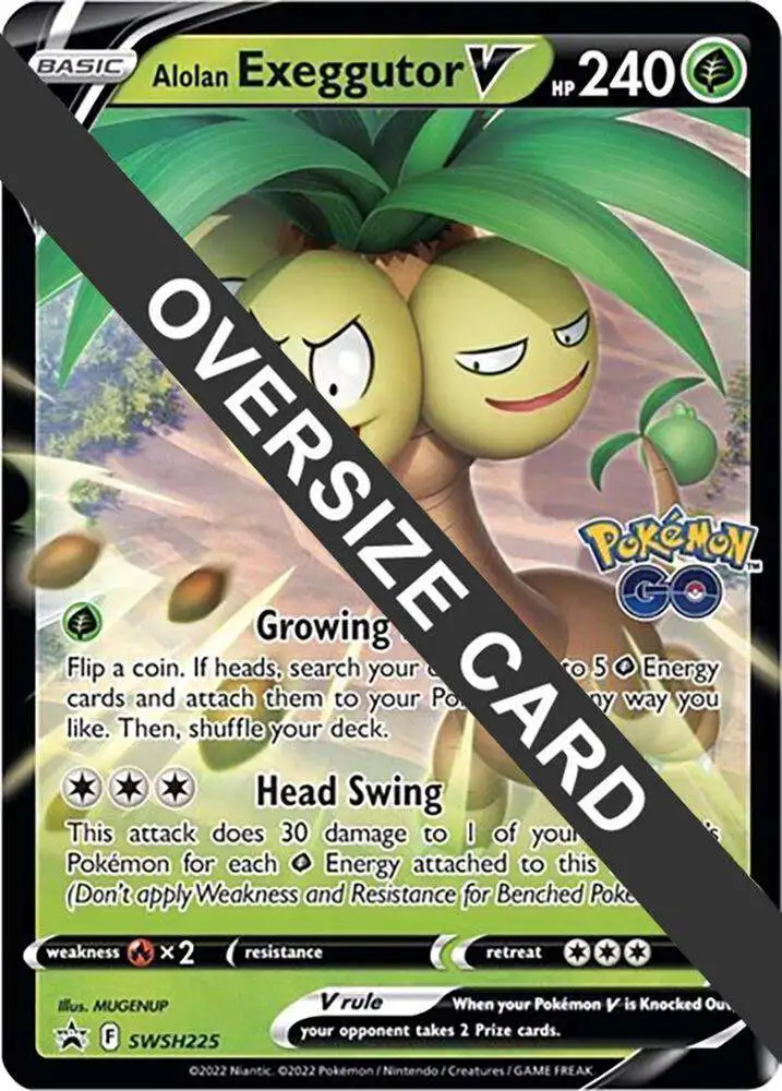 Sword & Shield Pokemon GO Promo Alolan Exeggutor V SWSH225 [Oversized]