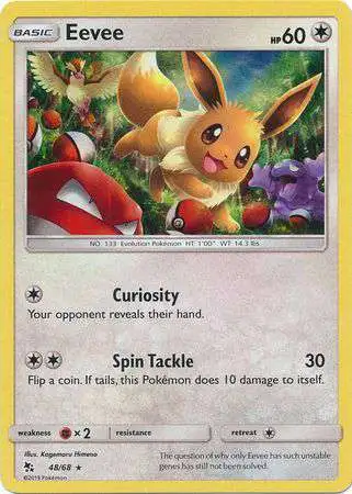 Pokemon Trading Card Game Hidden Fates Rare Holo Eevee #48