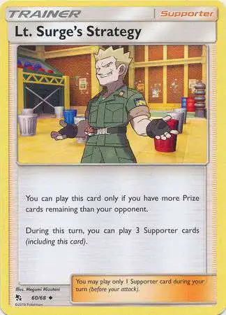 Pokemon Trading Card Game Hidden Fates Uncommon Lt. Surge's Strategy #60