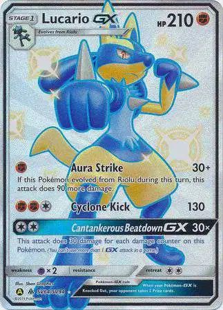 Pokemon Trading Card Game Hidden Fates Ultra Rare Lucario GX SV64