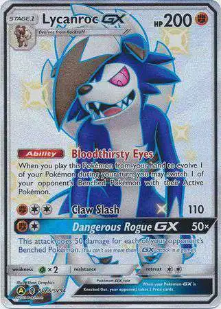 Pokemon Trading Card Game Hidden Fates Ultra Rare Lycanroc GX SV66