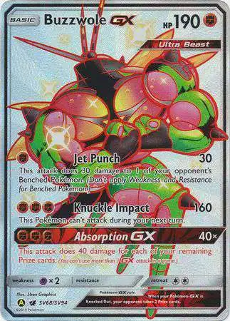 Pokemon Trading Card Game Hidden Fates Ultra Rare Buzzwole GX SV68