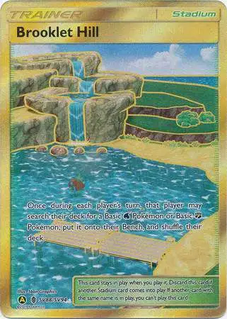 Pokemon Trading Card Game Hidden Fates Secret Rare Brooklet Hill SV88