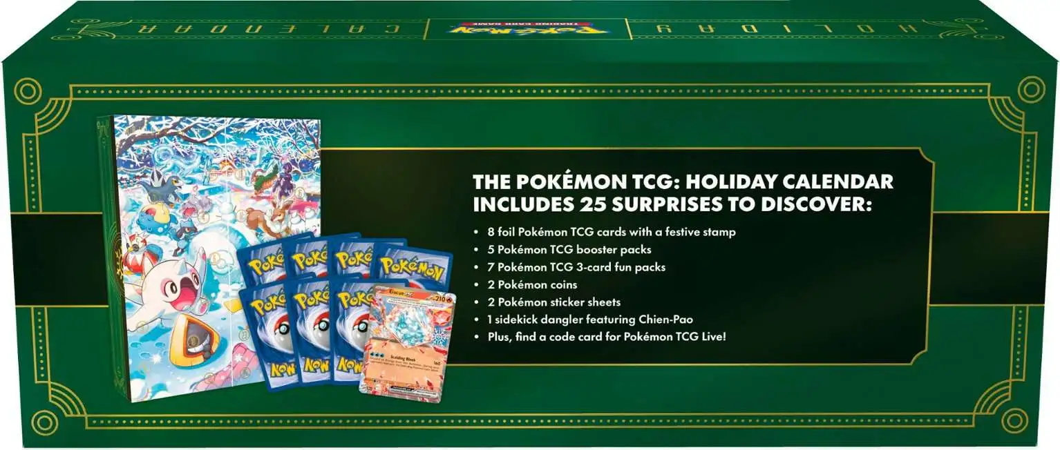 Pokemon 2024 Holiday Advent Calendar 5 Booster Packs, 7 Fun Packs, 8