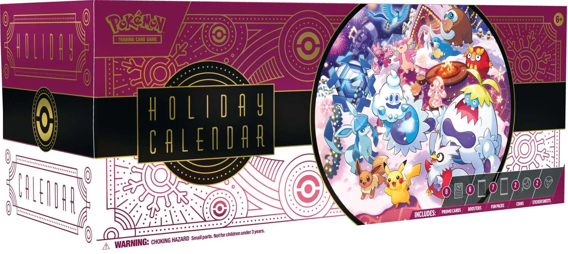 Pokemon 2025 Holiday Advent Calendar [6 Booster Packs, 7 Fun Packs, 8 Foil Promo Cards & More]