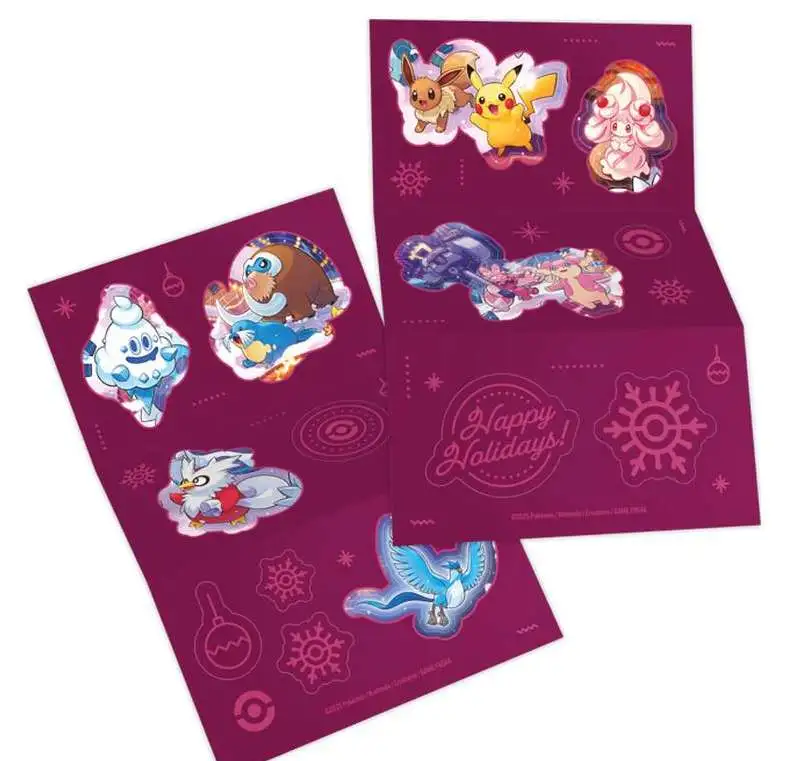 Pokemon 2025 Holiday Stickers