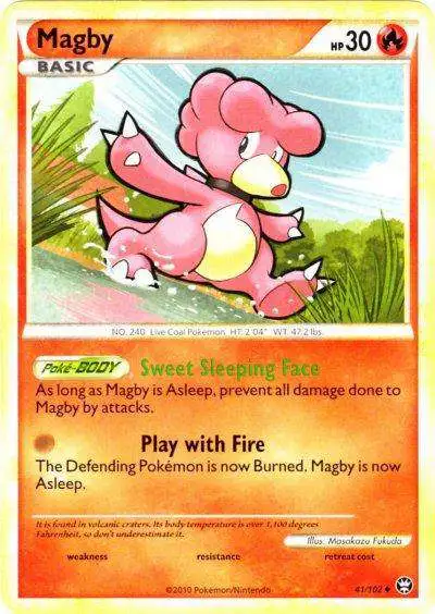 Pokemon HeartGold & Soulsilver Triumphant Uncommon Magby #41