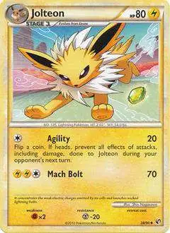 Pokemon HeartGold & Soulsilver Undaunted Uncommon Jolteon #28