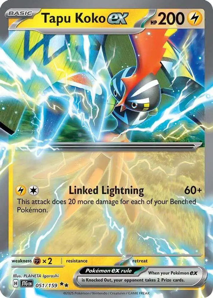 Pokemon Trading Card Game Journey Together Double Rare Tapu Koko ex #51