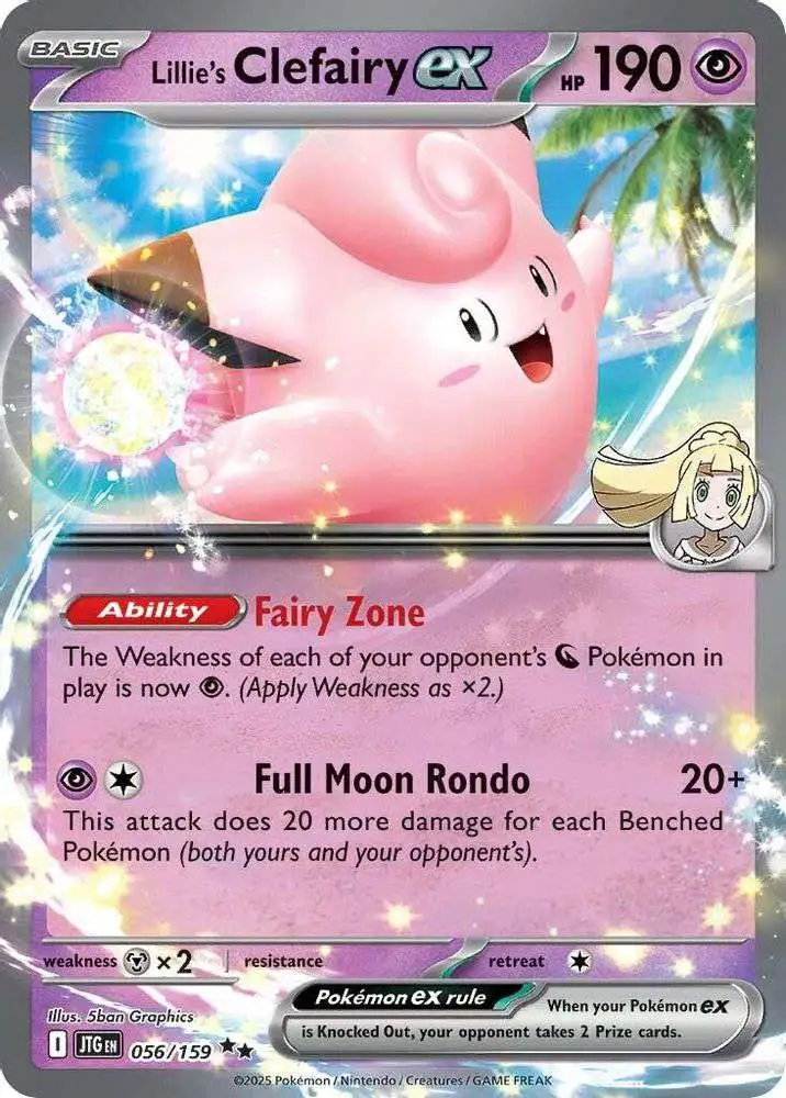 Pokemon Trading Card Game Journey Together Double Rare Lillie's Clefairy ex #56