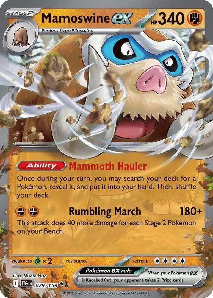 Pokemon Trading Card Game Journey Together Double Rare Mamoswine ex #79