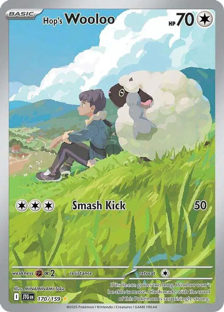 Pokemon Trading Card Game Journey Together Illustration Rare Hop's Wooloo #170