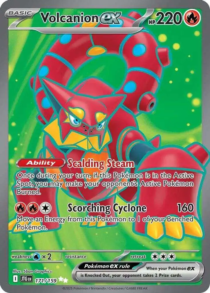 Pokemon Trading Card Game Journey Together Single Card Ultra Rare Volcanion ex 171 - ToyWiz Pokemon Trading Card Game Journey Together Single Card Ultra Rare Volcanion ex 171 - ToyWiz
