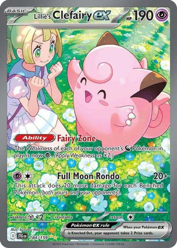 Pokemon Trading Card Game Journey Together Special Illustration Rare Lillie's Clefairy ex #184