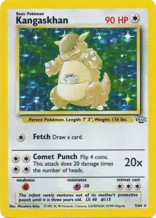 Pokemon Jungle Holo Rare Kangaskhan #5 [Heavily Played]