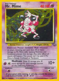 Pokemon Jungle Holo Rare Mr. Mime #6 [1st Edition]