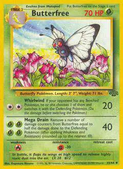 Pokemon Jungle Uncommon Butterfree #33 [Lightly Played]