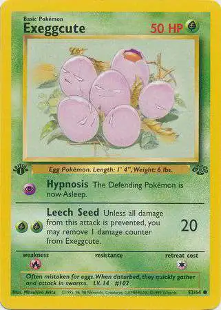 Pokemon Jungle Common Exeggcute #52 [1st Edition] [Damaged]